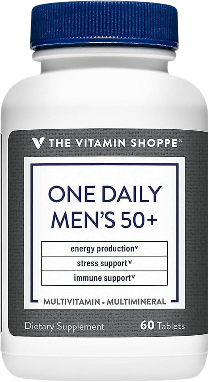 The Vitamin Shoppe Multivitamínico Multimineral Diario para Hombres de 50+, 60 Comprimidos