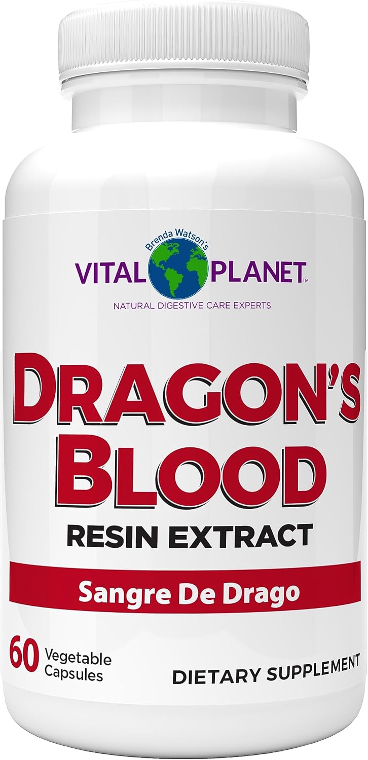 Vital Planet – Sangre de Dragón (Extracto de Resina de Croton lechleri) 500 mg – 60 Cápsulas