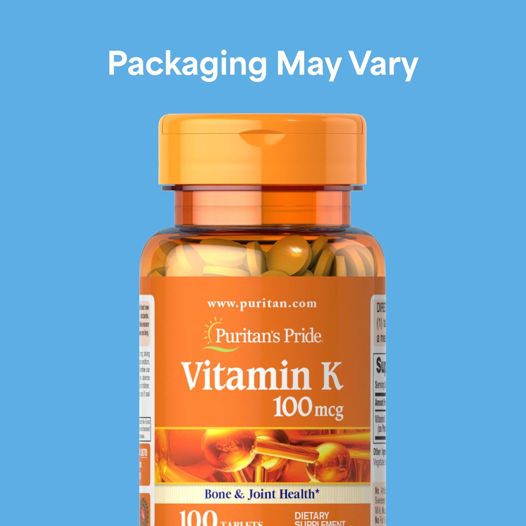 Puritan's Pride Vitamina K Premium 100 mcg, 100 Comprimidos