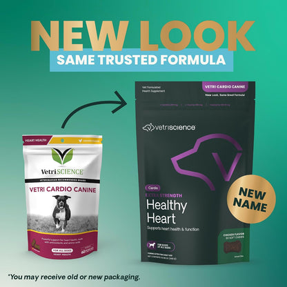 VetriScience Extra Strength Healthy Heart Chews - Suplemento Cardíaco para Perros con Taurina, Carnitina, CoQ10 y Espino, – Image 2
