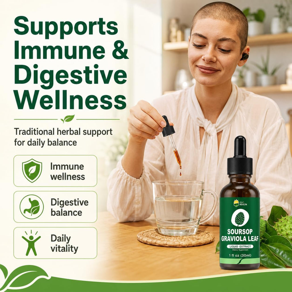 KingHealth Extracto Líquido de Hojas de Graviola Orgánico - 30 ml