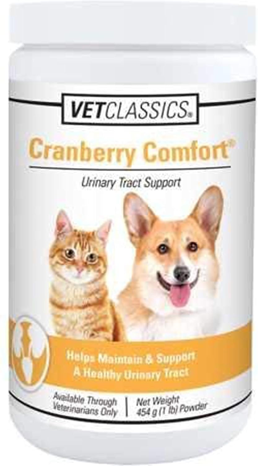 Vet Classics Cranberry Comfort – Suplemento Urinario para Perros y Gatos, 99 g (3.5 oz) en polvo