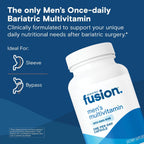 Bariatric Fusion Multivitamínico Diario para Hombres con Hierro - 90 Cápsulas (3 Meses)
