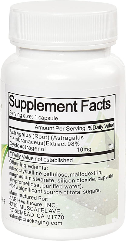 Crackaging Super-Absorption Cycloastragenol 98% - 10 mg, 30 Cápsulas – Image 2
