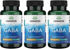 Swanson GABA 500 mg - 200 Cápsulas (2 Envases de 100) - Suplemento para la Relajación y el Sueño