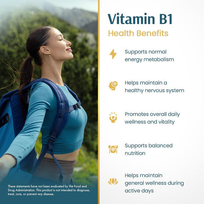 Vykee Nutrition Vitamina B1 (Tiamina) Cápsulas – 500 mg, 120 unidades – Image 6