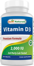 Best Naturals Vitamina D3 2000 UI - 100 Comprimidos