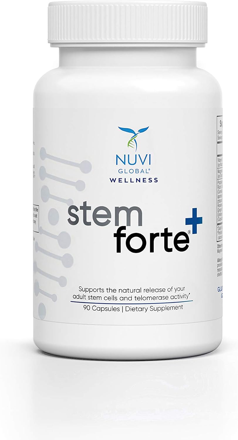 NuVi Global Stemforte Plus - Suplemento para Salud Celular y Telómeros - 90 Cápsulas