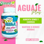 Aguaje Plus 4 en 1 - Complemento Femenino Peruano para Curvas y Figura - Natural - 100 Cápsulas