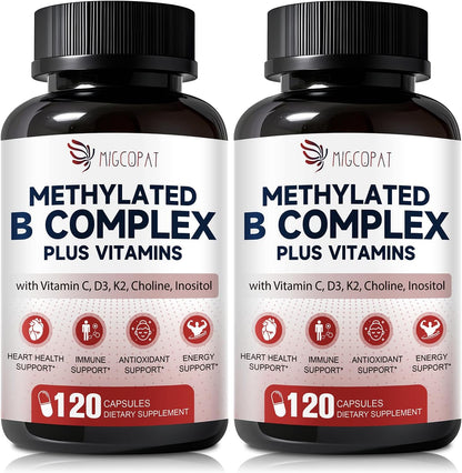 Migcopat Complejo B Metilado 17-en-1, 258,150 mcg Multivitamínico, B12 Metilcobalamina, Metilfolato, Vitamina C, Vitamina D3 – Image 10
