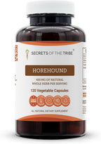 Secrets of the Tribe Marrubio 120 Cápsulas, 400 mg, Hierba Seca de Marrubio (Marrubium vulgare)