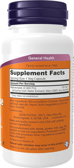 NOW Foods Nattokinase 100 mg 120 VegiCaps (Paquete de 2)