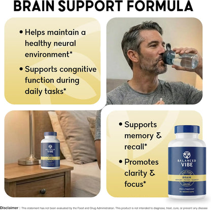 Balanced Vibe Brain Supplement 8 in 1 con – Bacopa monnieri : conocida en la medicina ayurvédica por su capacidad – Image 2