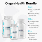 Pack de salud orgánica Revive MD para corazón, riñones e hígado – Apoyo diario con ingredientes naturales – Vegano, sin gluten y sin soja – 45 dosis + 30 dosis (x2)
