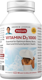 ANDREW LESSMAN Vitamina D3 1000 IU 60 Cápsulas