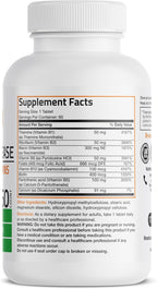 Bronson Super B Complejo B de Vitaminas con Liberación Sostenida (Vitamina B1, B2, B3, B6, B9 - Ácido Fólico, B12) Contiene Todas las Vitaminas B, 60 Comprimidos