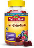 Nature Made Biotina 2500 mcg para Cabello, Piel y Uñas - 90 Gominolas (45 días)