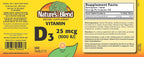Nature's Blend Vitamina D3 1000 UI 300 Comprimidos