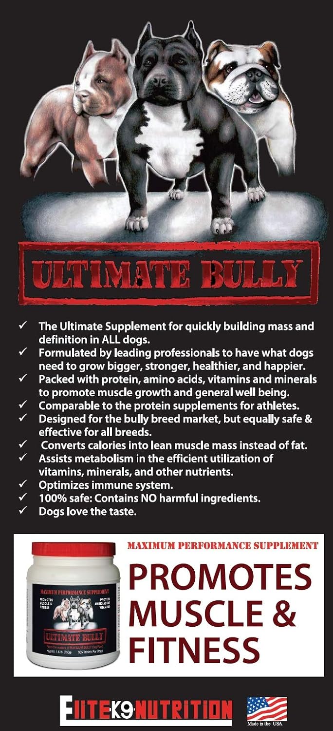Ultimate Bully - Suplemento Canino de Máximo Rendimiento, 60 Comprimidos