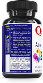 Quantum Nutrition Labs Aller Plus - Suplemento para la Salud Pulmonar con NAC, Bromelina y Quercetina, 90 Cápsulas Vegetales