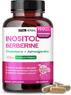 Vital Herbal Inositol Complex con Berberina, Sauzgatillo y Ashwagandha - 150 Cápsulas