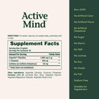 Nature's Bounty Active Mind - Suplemento para la Concent Concentración, 60 Comprimidos