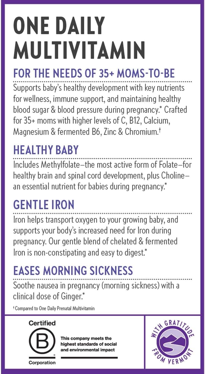 New Chapter Vitaminas Prenatales para Mayores de 35 Años - 30 Comprimidos