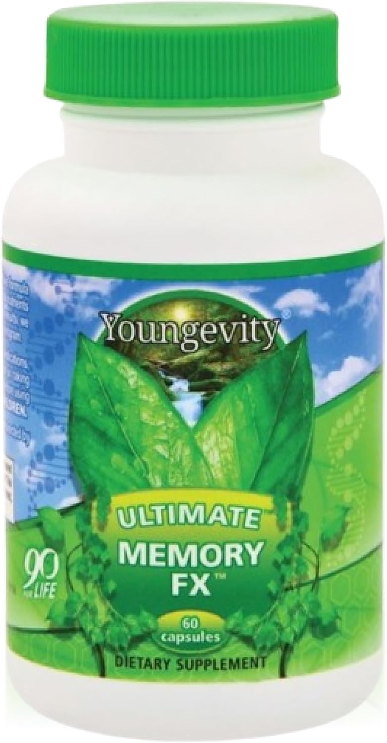 Youngevity Ultimate Memory FX™ - Ginkgo Biloba, Vinca y Vitaminas B para la Memoria (60 Cápsulas)