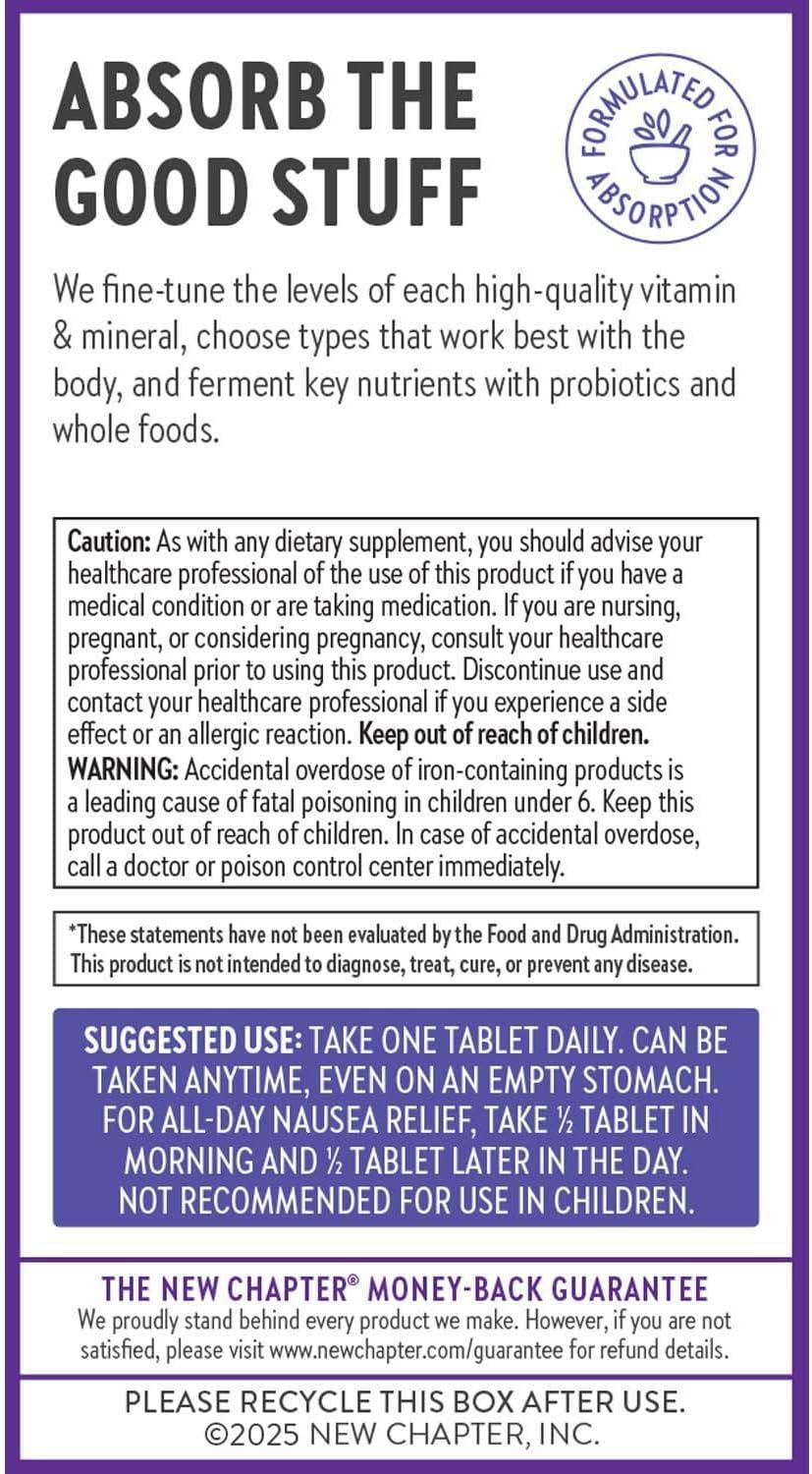 New Chapter Vitaminas Prenatales para Mayores de 35 Años - 30 Comprimidos