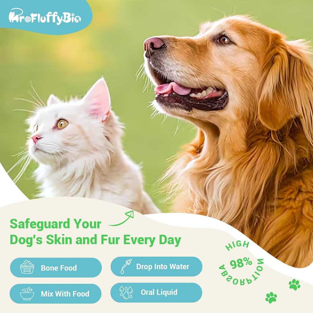 Cardo Mariano para Perros - Apoyo Hepático y Renal, con Aceite de Salmón de Alaska y Cúrcuma - Complemento Herbario Formulado por Veterinarios (2 Envases de 59 ml)