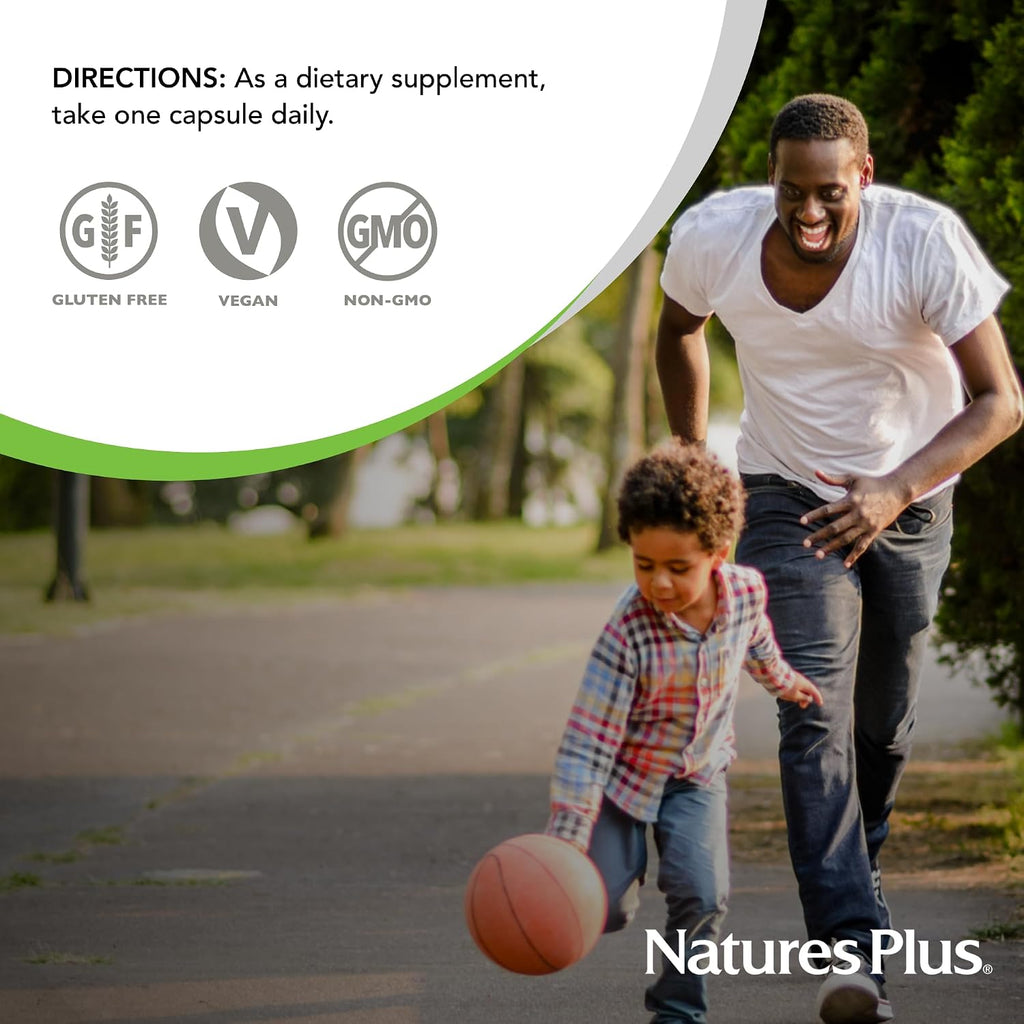 NaturesPlus Source of Life Garden Folate - 60 Cápsulas - Promueve la Salud Prenatal y el Desarrollo Fetal - Apoyo Inmunológico y Muscular - No GMO, Certificado Orgánico USDA, Vegano, Sin Gluten - 60 Servicios