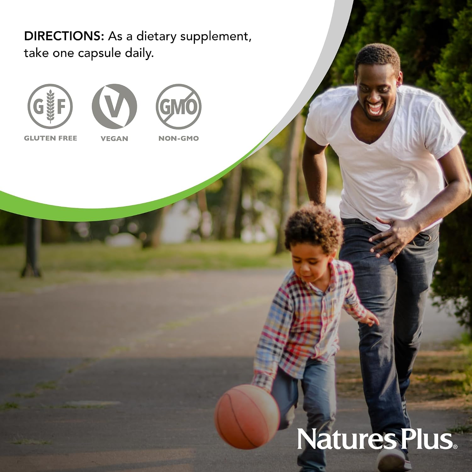 NaturesPlus Source of Life Garden Folate - 60 Cápsulas - Promueve la Salud Prenatal y el Desarrollo Fetal - Apoyo Inmunológico y Muscular - No GMO, Certificado Orgánico USDA, Vegano, Sin Gluten - 60 Servicios