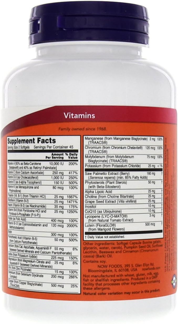 Adam Complejo Multivitamínico para Hombres - 90 Cápsulas Blandas (Paquete de 2)