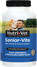 Nutri-Vet Senior-Vite Multivitamínico Masticable para Perros Mayores, 120 comprimidos