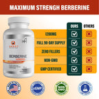 Smart Nutra Labs Premium Berberina HCL 1200mg | 180 Cápsulas Veganas