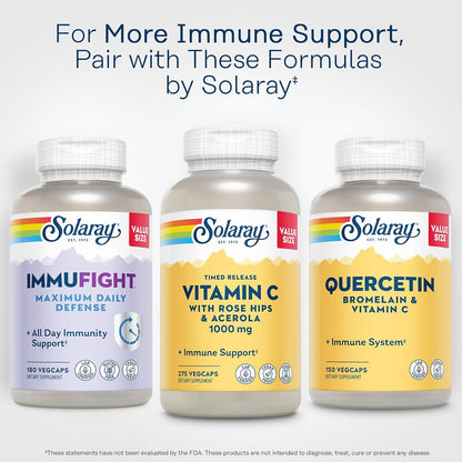 Solaray Vitamina C 1000mg - Cápsulas de Liberación Prolongada con Escaramujo y Acerola - 275 Cápsulas Veganas – Image 7