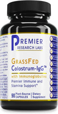 Premier Research Labs Calostro-IgG - Suplemento de Calostro Bovino, Grass Fed, para el Apoyo Inmunitario y la Salud Intestinal, con Lactoferrina, Aminoácidos, Nucleótidos - 90 Cápsulas