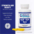 Hair Skin and Nails - Suplemento de Biotina y Vitaminas para Piel, Cabello y Uñas, 60 Cápsulas