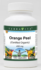 Certified Organic Orange Peel - 450 mg (100 Capsules)