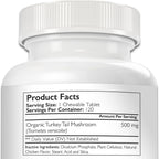 Nutrition Strength Cola de Pavo Orgánica para Perros - 500mg de Alta Potencia - Apoyo Inmunológico - Salud Celular - 120 Comprimidos Masticables