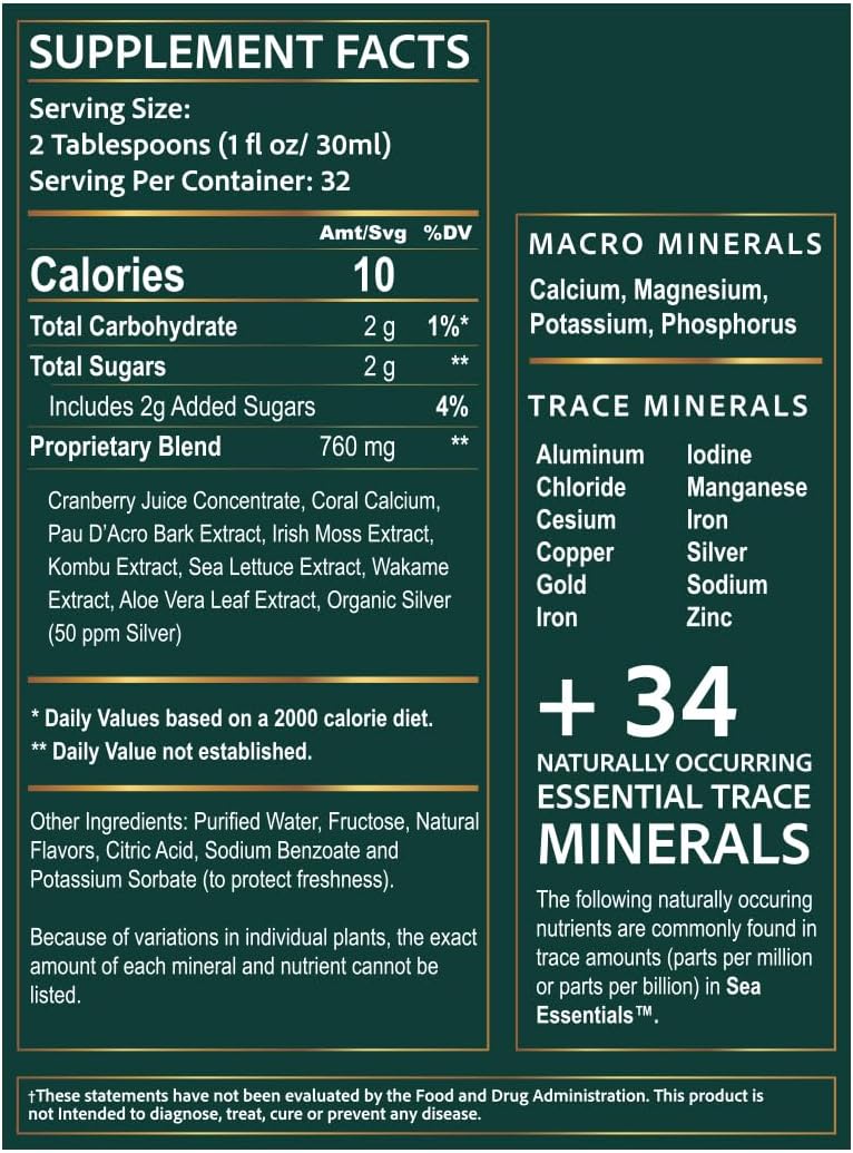 Wellgenix Sea Essentials Minerales Traza Líquidos, 6 Botellas de 946 ml (32 oz) cada una