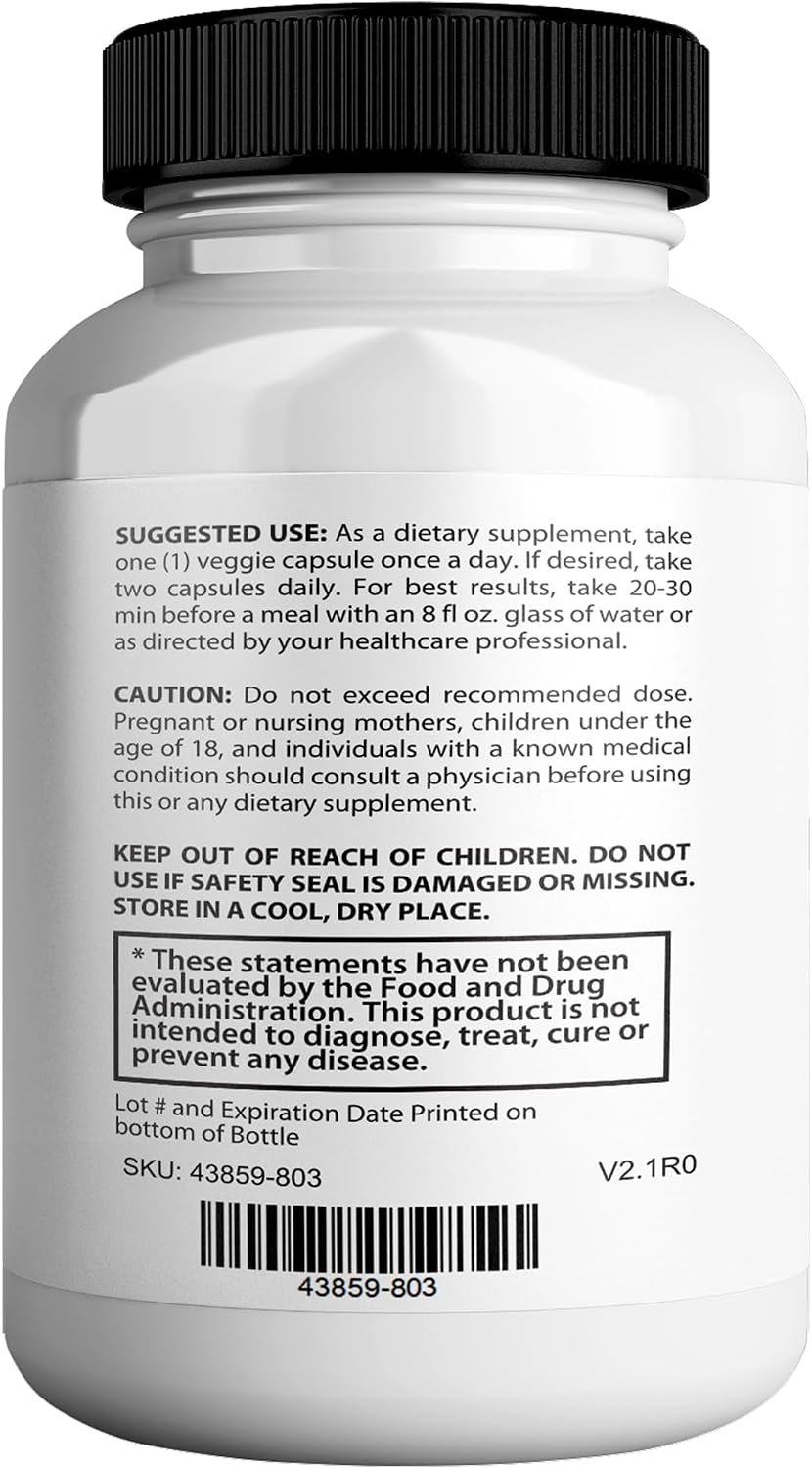 Gluco Proven Max – Suplemento diario con vitaminas, minerales y hierbas – Cromo, Magnesio, Banaba, Melón amargo y Zinc – No GMO, sin gluten – 180 cápsulas
