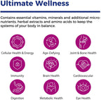Xtendlife Total Balance Women's Premium Extra Strength Multivitamin & Mineral - 90+ Nutrientes para la Salud Femenina - 30 Días