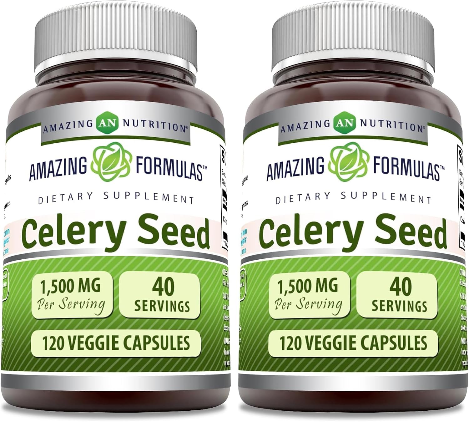 Amazing Formulas Extracto de Semilla de Apio - 1500 mg por Dosis - 120 Cápsulas Vegetales