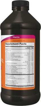 NOW Foods Liquid Multi, Absorción Rápida, Multivitamínico y Mineral Líquido, Sabor Bayas Silvestres, 473 ml