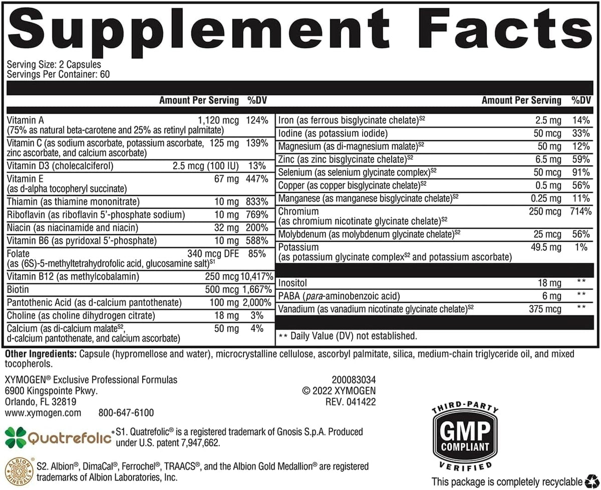 XYMOGEN ActivNutrients - Fórmula – Las vitaminas B6, B12 y el hierro ayudan a reducir el cansancio y la fatiga. – Image 2