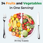 Medical Miracles Suplemento de Frutas y Verduras - 90 Cápsulas de Verduras y 90 de Frutas (180 Total) - Superalimentos Integrales