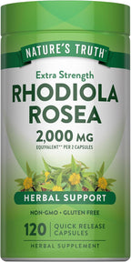 Nature's Truth Rhodiola Rosea | 120 Cápsulas | Extracto No-GMO y Sin Gluten