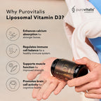 PUROVITALIS Vitamina D3 Liposomal 2000 UI - 60 Cápsulas Veganas