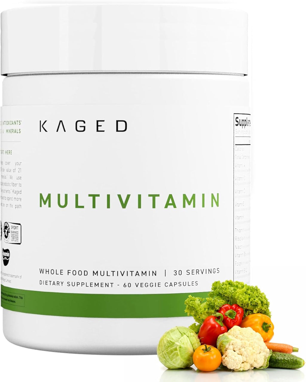 Kaged Multivitamin – Complejo Multivitamínico Vegano con Frutas y Verduras Ecológicas